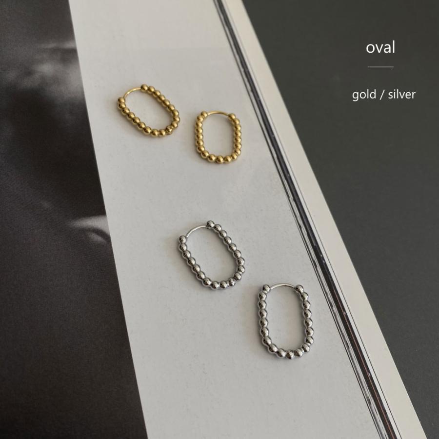 SUS316L サージカル メタル ボール フープピアス キャッチレス ボールデザイン ハート オーバル ドロップ |  | 07