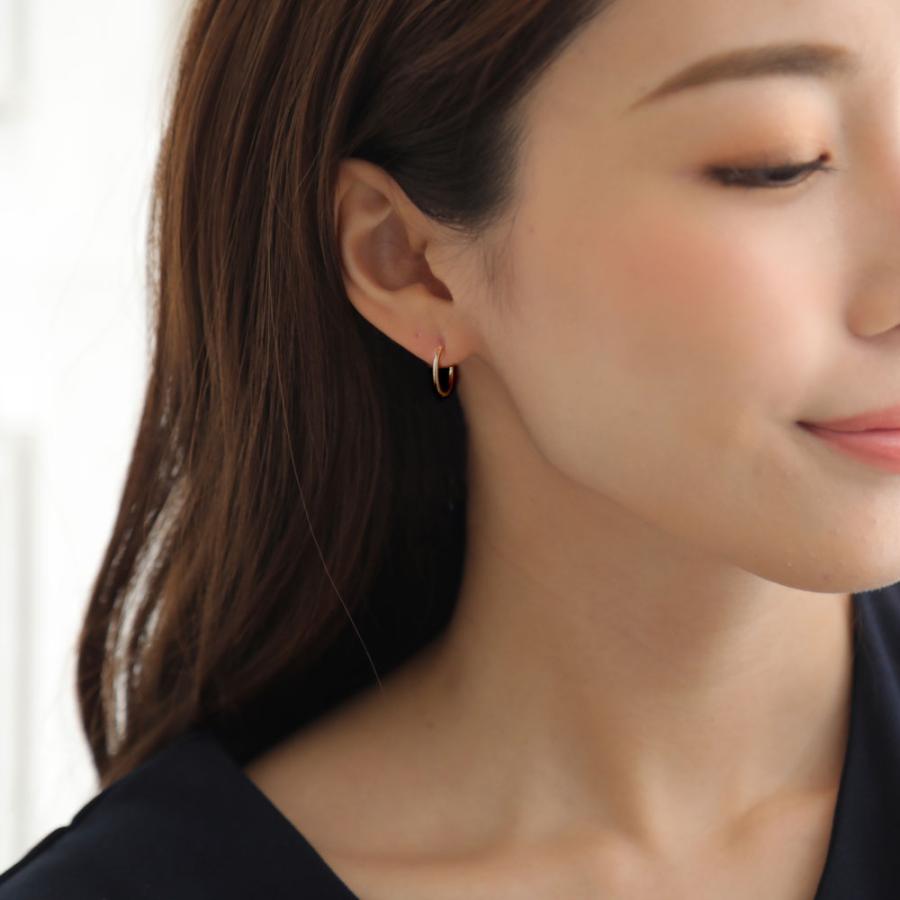 サージカル ステンレス 細み フープピアス 華奢 SUS316L 小さめ ミニフープ キャッチレス つけっぱなしok サージカルステンレス |  | 02