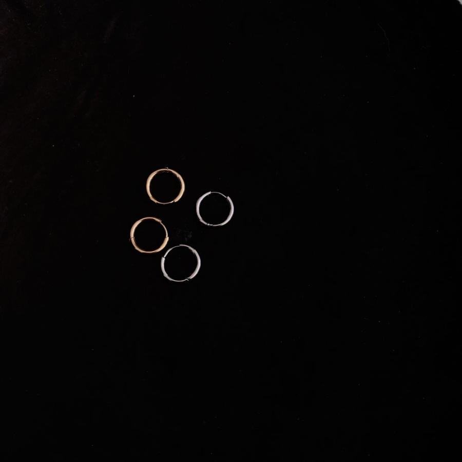 サージカル ステンレス 細み フープピアス 華奢 SUS316L 小さめ ミニフープ キャッチレス つけっぱなしok サージカルステンレス |  | 04