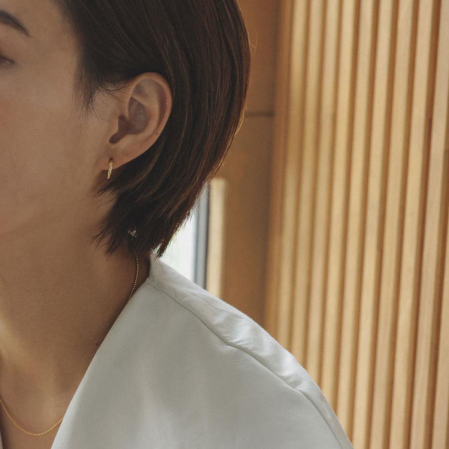 SUS316L ツイスト フープ ピアス キャッチレス ねじり サージカルステンレス つけっぱなしok アレルギー 316L バイカラー |  | 02