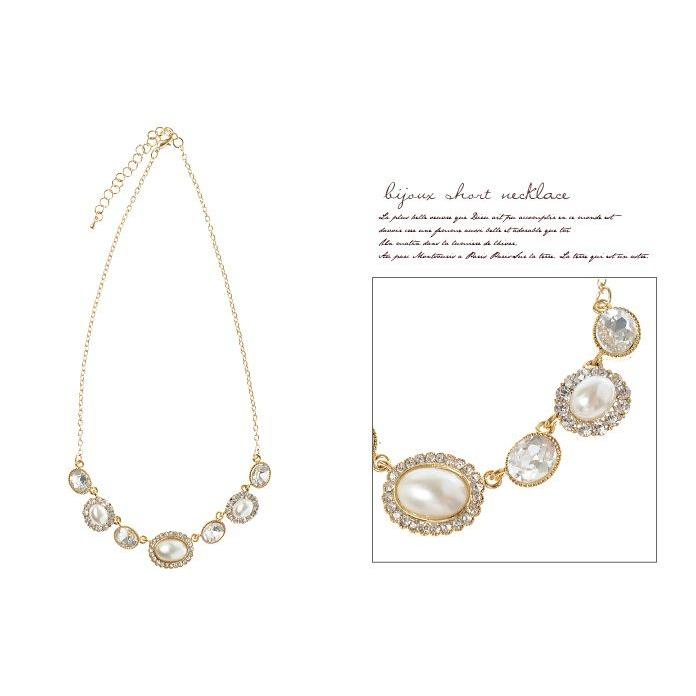 パール＆ビジューショートネックレス/コスチュームジュエリー |  | 02