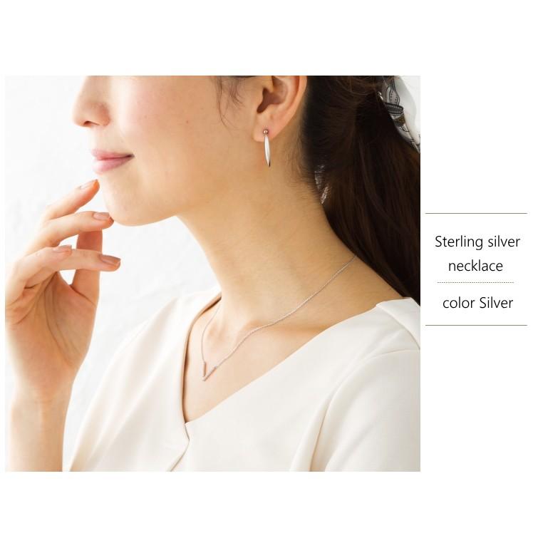 スターリングシルバー Vシェイプ ネックレス silver925 オリジナル 18金コーティング プラチナ仕上げ ニッケルフリー |  | 07