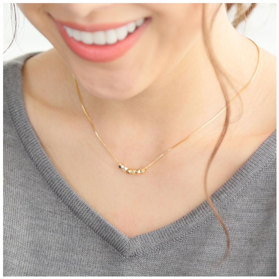 メタルビーズ ベネチアチェーン ネックレス 40cm ショート ボックスチェーン ニッケルフリー 日本製 K18GP |  | 07