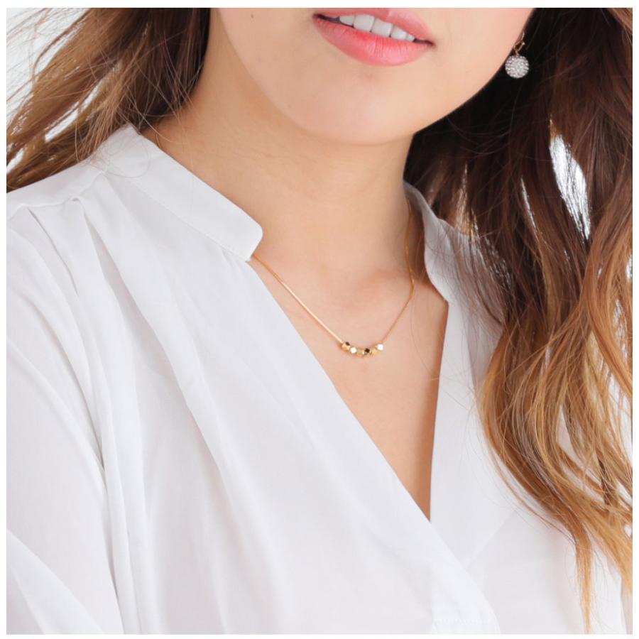 メタルビーズ ベネチアチェーン ネックレス 40cm ショート ボックスチェーン ニッケルフリー 日本製 K18GP |  | 08