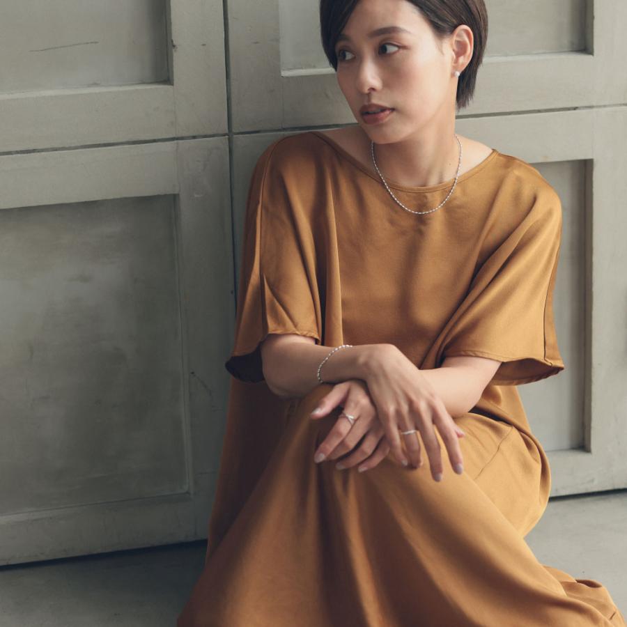 シルバー925 メタル ネックレス ショート 2タイプ 銀 ナツメ ライス オーバル メタルビーズ パーツ スターリングシルバー |  | 05