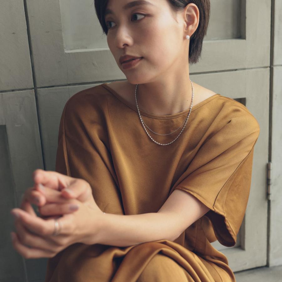 Silver925 デザインカットチェーン ネックレス 細み 華奢 ショート レイヤード アレルギー シルバー925 |  | 06