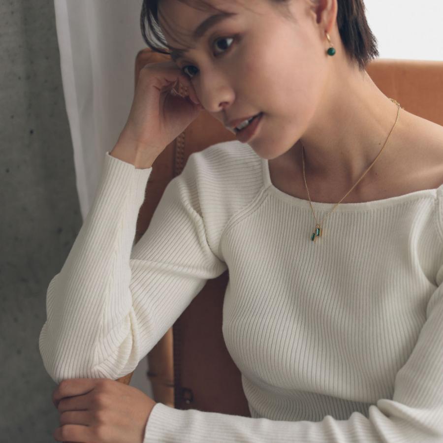 ツイン レクタングル サージカル ステンレス ネックレス グリーン 316L |  | 04