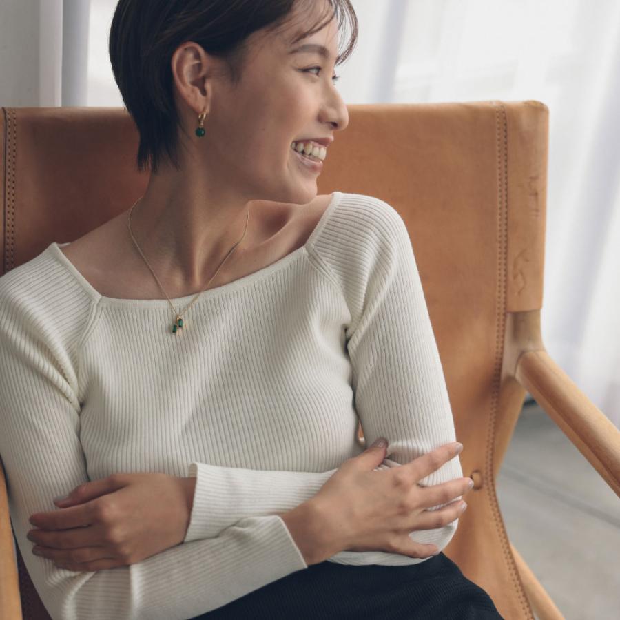 ツイン レクタングル サージカル ステンレス ネックレス グリーン 316L |  | 09