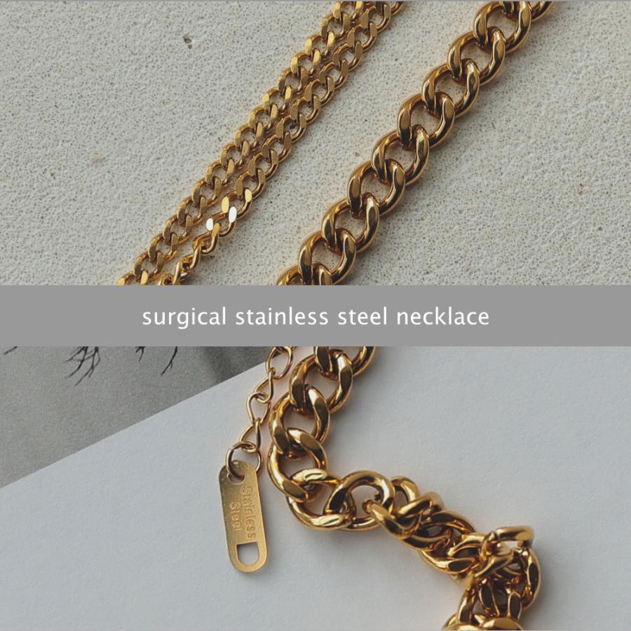 サージカル ステンレス ネックレス グリーン レクタングル 316L |  | 07