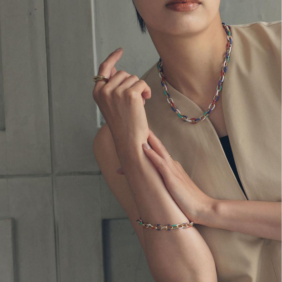 サージカル ステンレス マルチカラー チェーンネックレス 316L カラフル sus316l アレルギー エナメル |  | 02