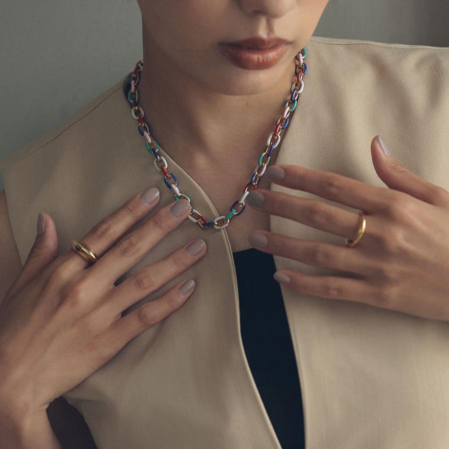 サージカル ステンレス マルチカラー チェーンネックレス 316L カラフル sus316l アレルギー エナメル |  | 04