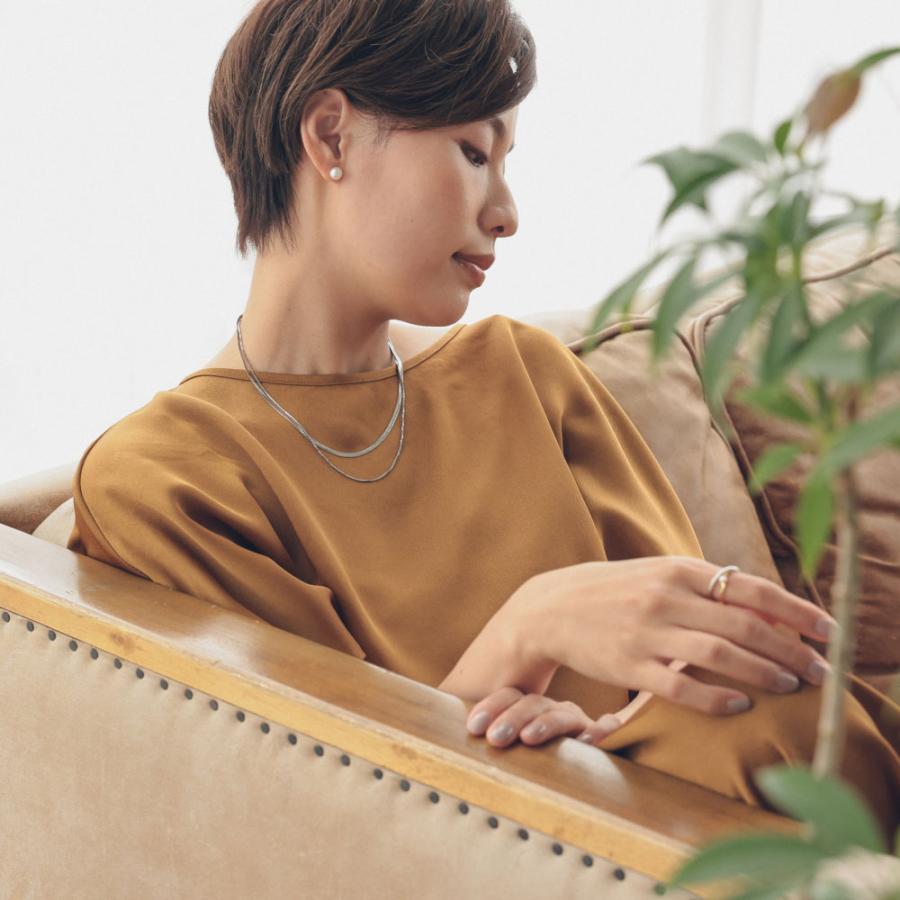 ステンレス 2連 ダブルチェーンネックレス ベネチアチェーン ヘリンボーン チェーン トレンド レイヤード |  | 06