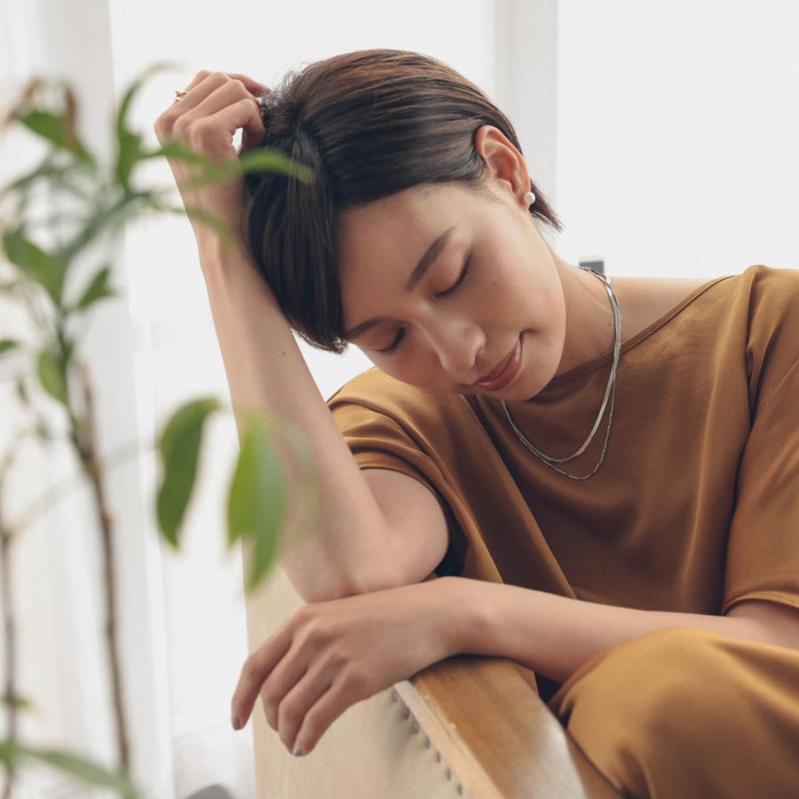 ステンレス 2連 ダブルチェーンネックレス ベネチアチェーン ヘリンボーン チェーン トレンド レイヤード |  | 07