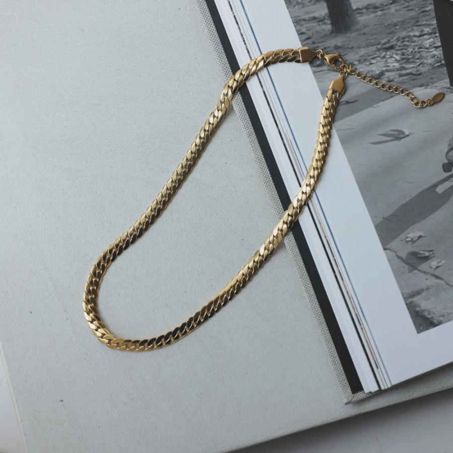 ステンレス ワイド チェーン ネックレス チョーカー スネークチェーンネックレス |  | 03