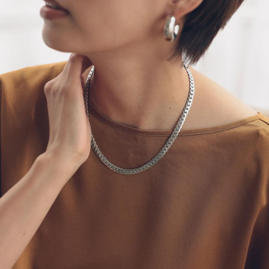 ステンレス ワイド チェーン ネックレス チョーカー スネークチェーンネックレス |  | 08