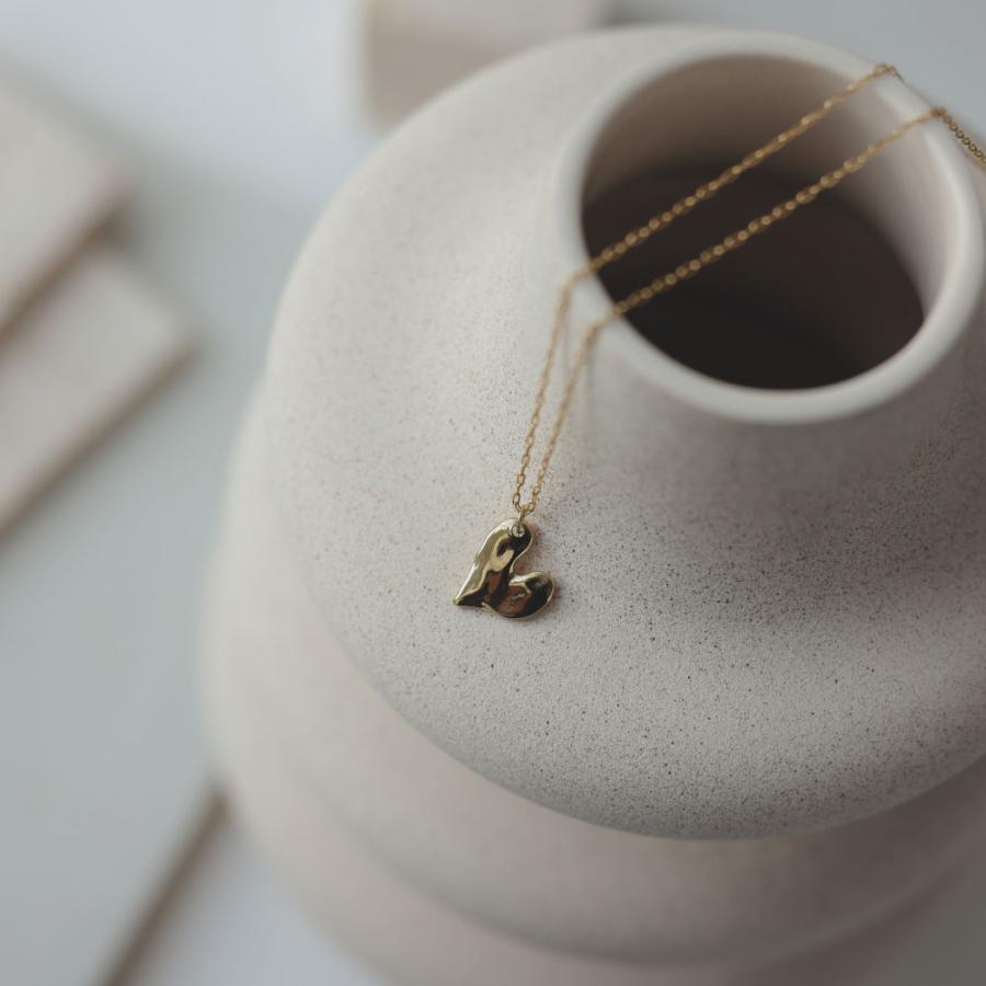 ステンレス カットハートネックレス メタル シルバー ゴールド |  | 05