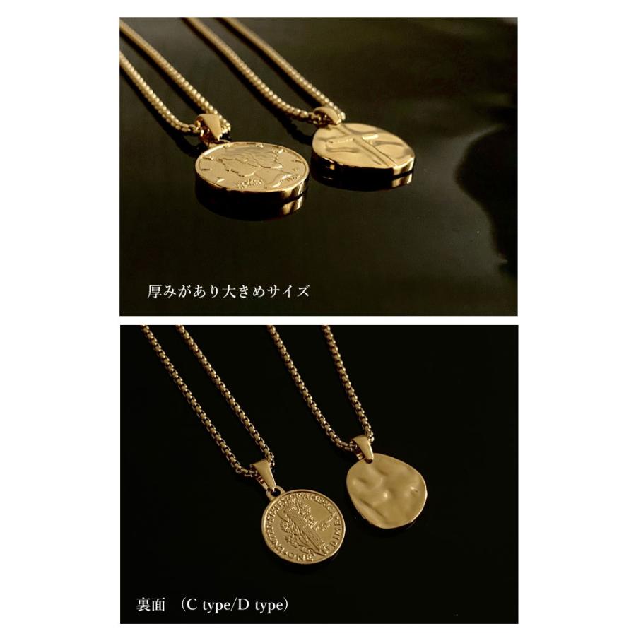 コイン メダイ サージカルステンレス ネックレス 60cm 70cm 長さ