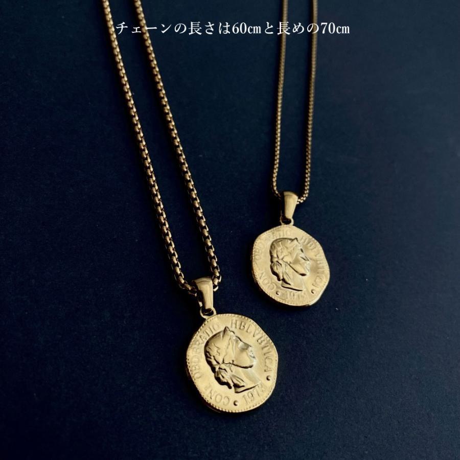 コイン メダイ サージカルステンレス ネックレス 60cm 70cm 長さ コイン メダイ サージカルステンレス ネックレス 60cm 70cm 長さ