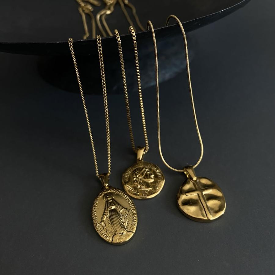 コインネックレス ステンレス ショート メダイ ベネチアン  喜平 スネイク SUS304 SUS316L ゴールド シルバー |  | 02