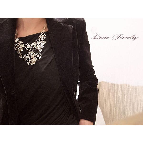 Flowerフラワーネックレス マットゴールド | 