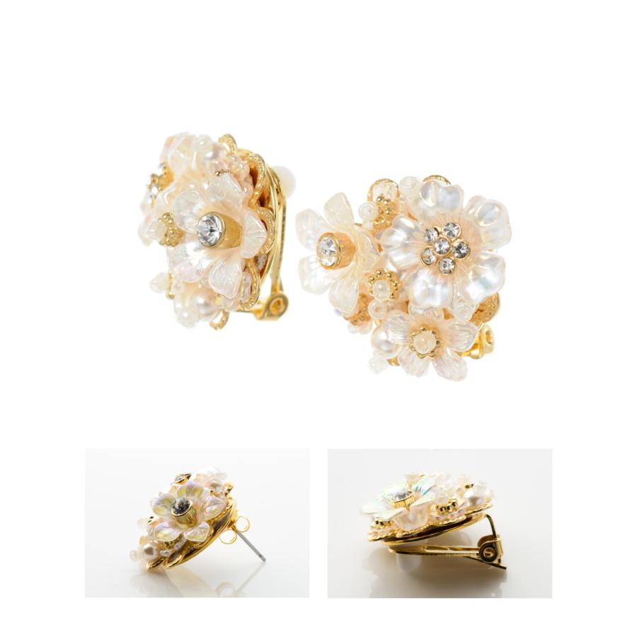 NEWシェルブーケロンピアス/イヤリング 低アレルギー チタンポスト クリップ |  | 04