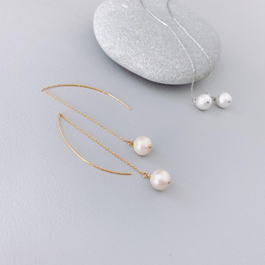 コットンパール アメリカンピアス / イヤリング  着けてる事を忘れてしまう軽やかさ ニッケルフリー ピアス |  | 02