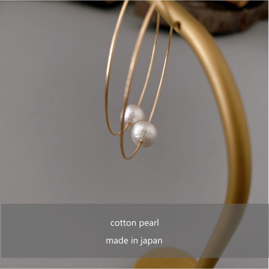 K14GFフープ×コットンパールピアス 清楚で優しいフェイスラインをつくる |  | 04