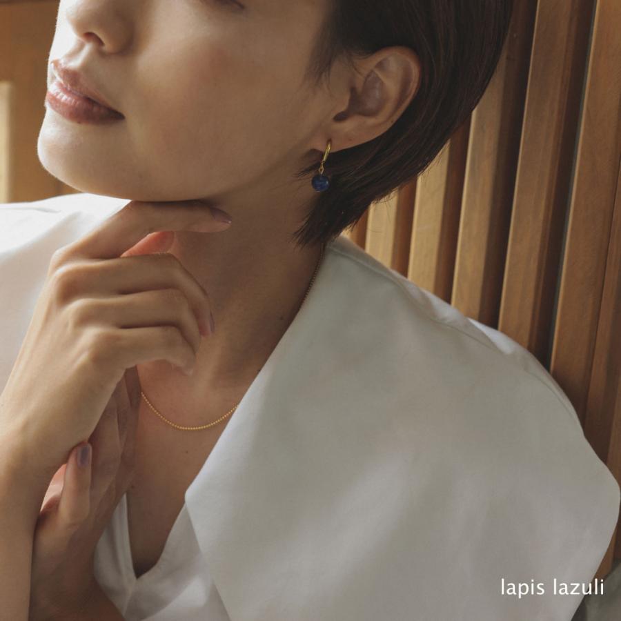 天然石 ラウンド ピアス イヤリング 1粒 8mm 16種類 ナチュラル 日本製 ニッケルフリー K14GP 淡水パール オニキス クォーツ |  | 11