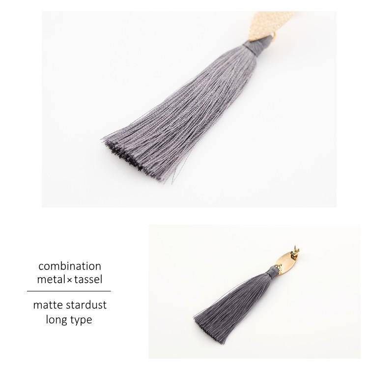 ロングタッセル ピアス イヤリング コンビネーションデザイン メタルプレート フリンジ |  | 05