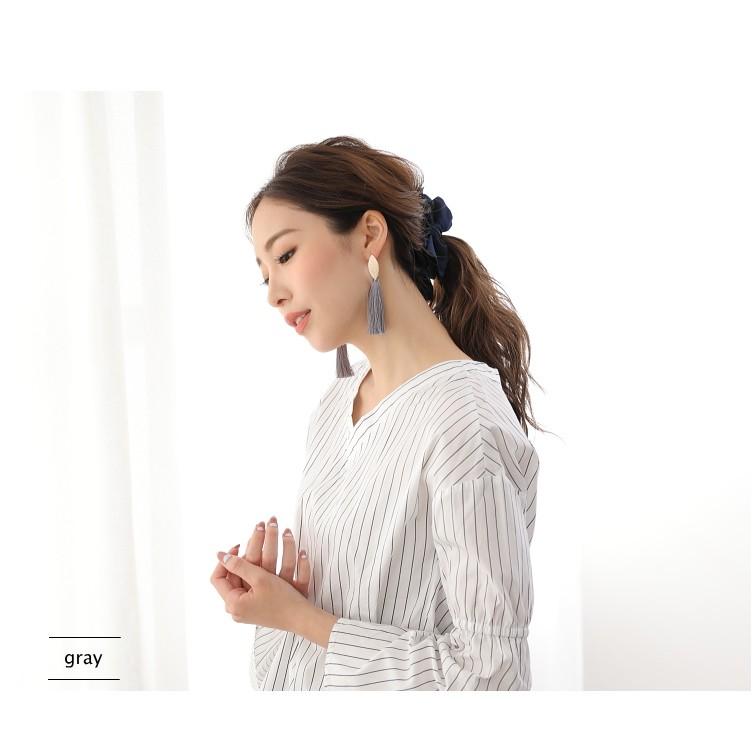 ロングタッセル ピアス イヤリング コンビネーションデザイン メタルプレート フリンジ |  | 09