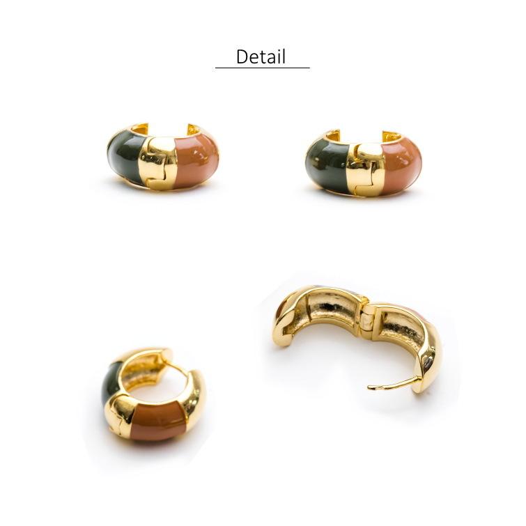 カラーリング エナメル ワイド メタルフープピアス |  | 03