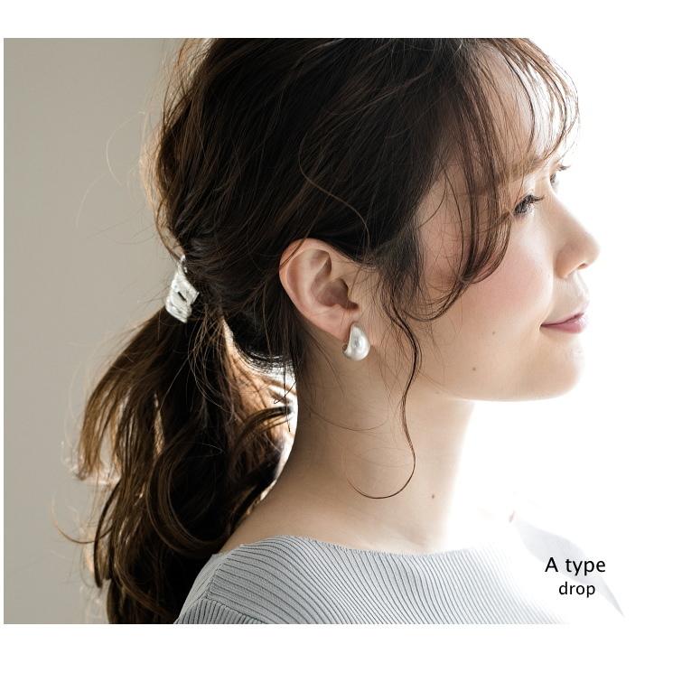 [3タイプ] アンティーク風 マットシルバーイヤリング　つや消し くすみ ヴィンテージ アンティーク |  | 06