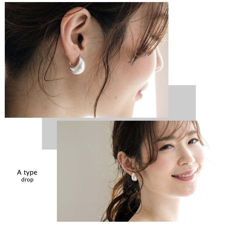 [3タイプ] アンティーク風 マットシルバーイヤリング　つや消し くすみ ヴィンテージ アンティーク |  | 07