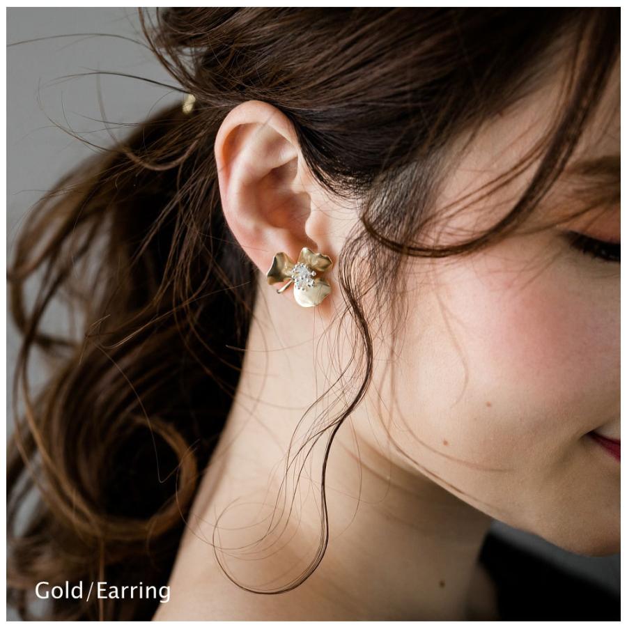 マット メタルフラワー Sサイズ ピアス イヤリング バイカラー チタン |  | 05