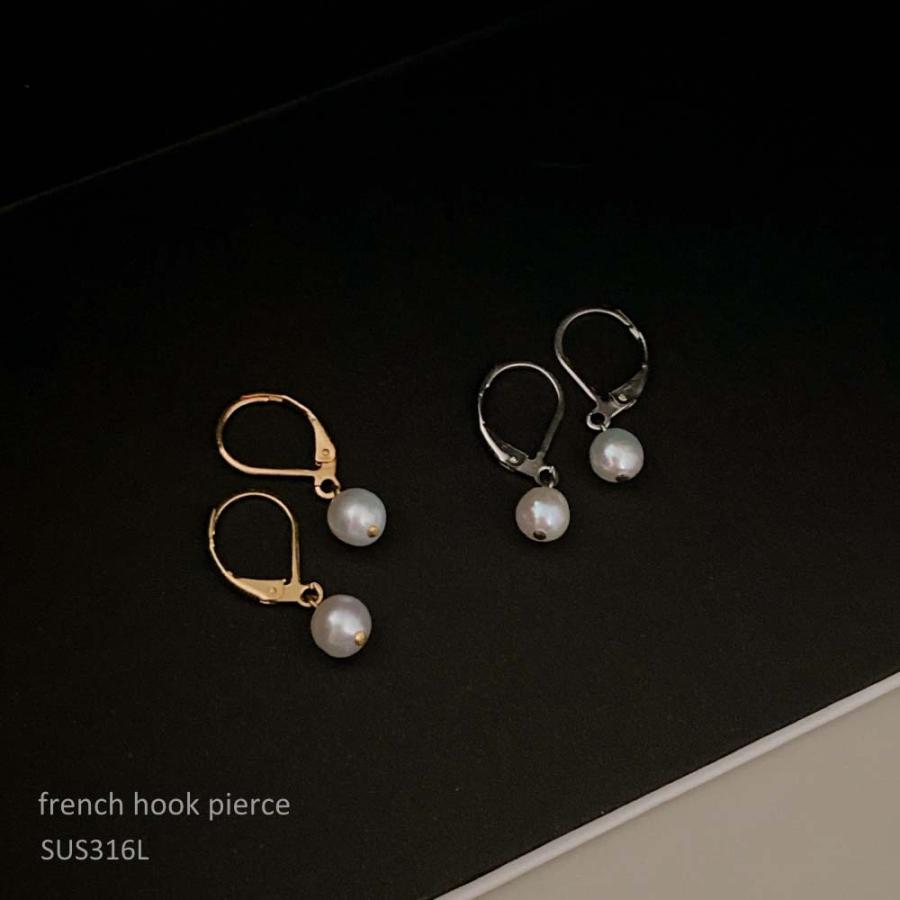 Ribes 6mmセミラウンド 淡水パール ピアス イヤリング |  | 10