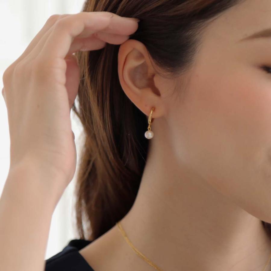 Ribes 6mmセミラウンド 淡水パール ピアス イヤリング |  | 01