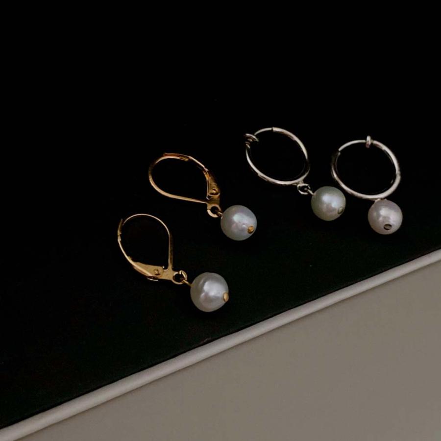 Ribes 6mmセミラウンド 淡水パール ピアス イヤリング |  | 02
