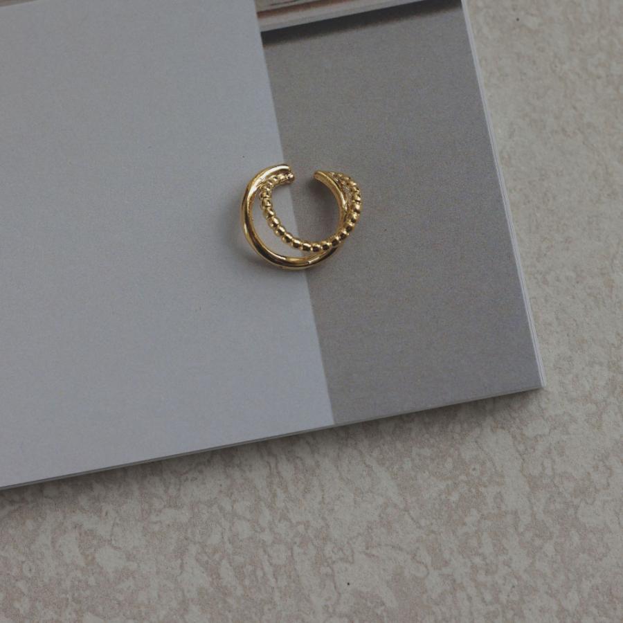 ダブルライン イヤカフ イヤーカフ ニッケルフリー ゴールド シルバー イヤーフック イヤリング トレンド 流線 重ねづけ 耳 |  | 06