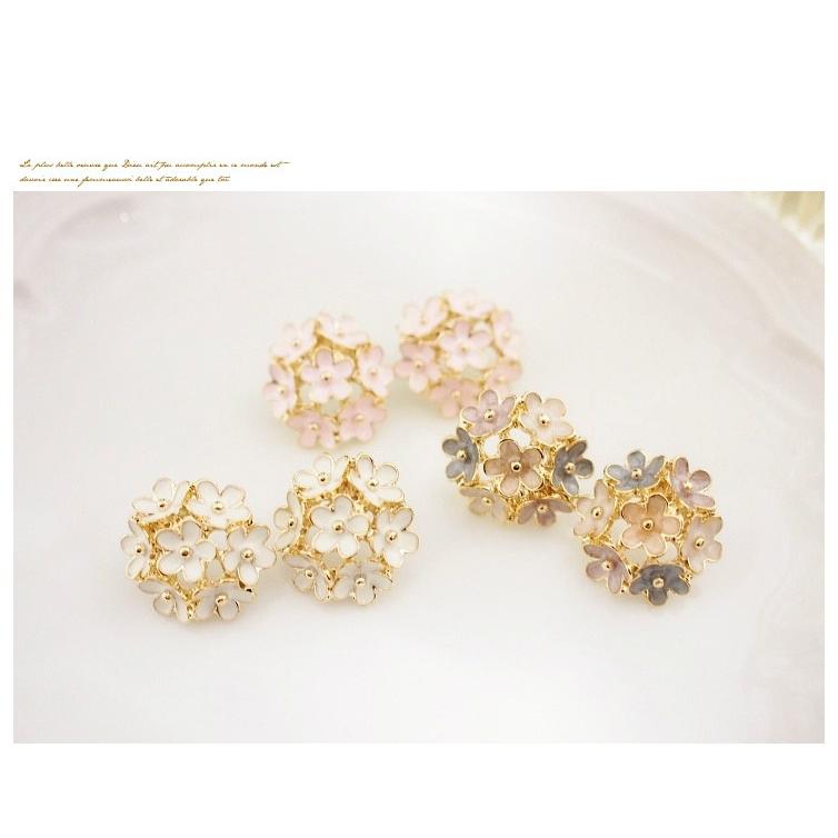 エナメルフラワーブーケピアス イヤリング ふんわり柔らかカラー ニューバージョン |  | 02