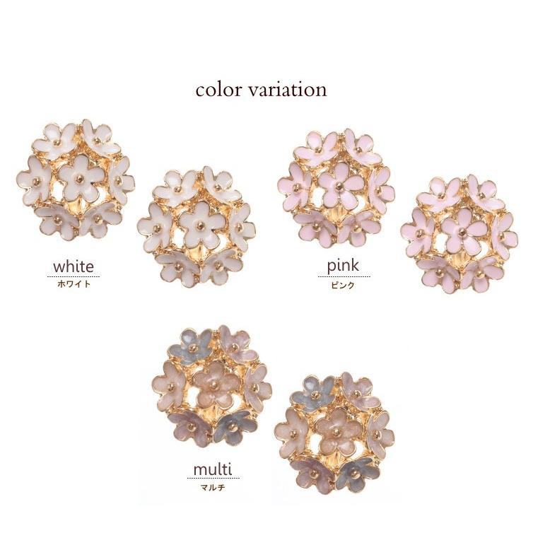 エナメルフラワーブーケピアス イヤリング ふんわり柔らかカラー ニューバージョン |  | 03