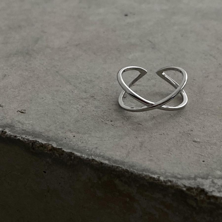 silver925 クロスリング シンプル モード フリーサイズ  12号 13号 14号 15号 16号 |  | 03