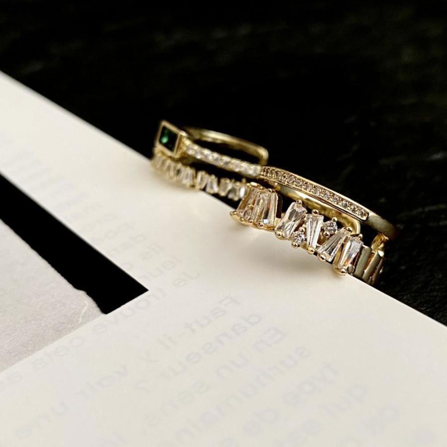 フリーサイズ リング ダブルライン キュービックジルコニア グリーン クオーツ クリア 8号 9号 10号 11号 12号 13号 14号 15号 16号 |  | 02