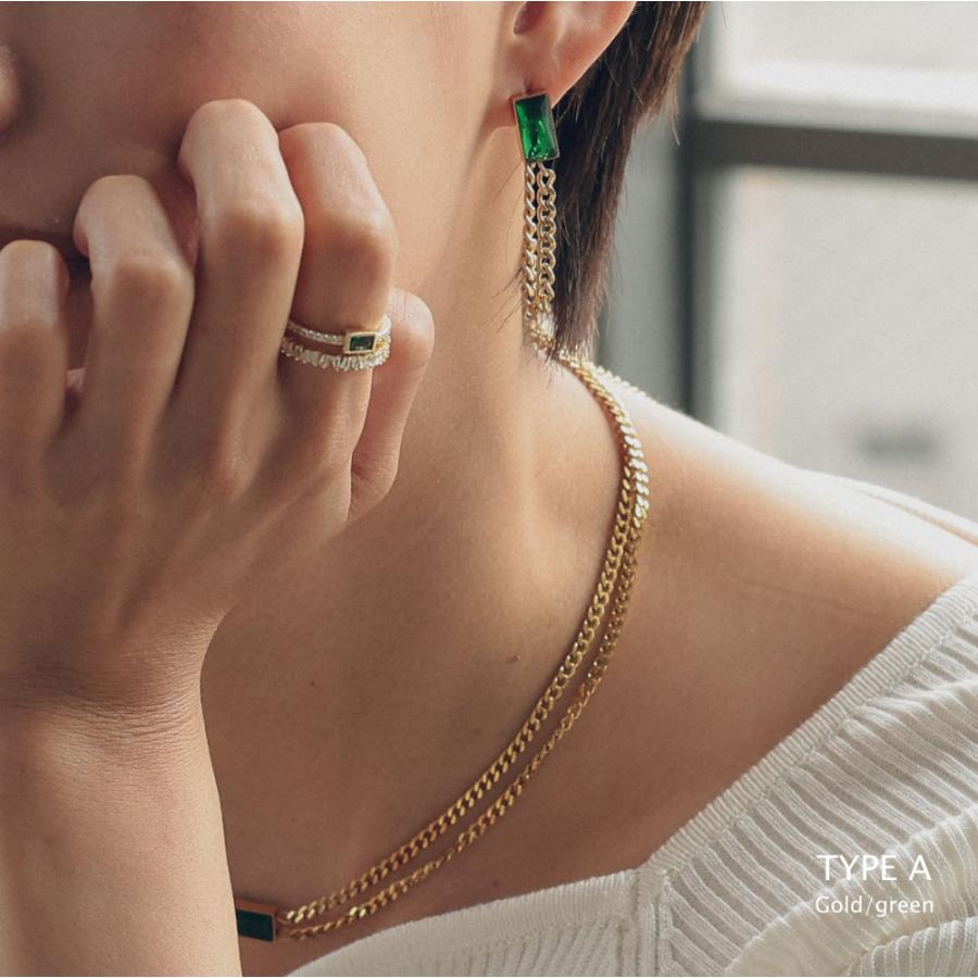 フリーサイズ リング ダブルライン キュービックジルコニア グリーン クオーツ クリア 8号 9号 10号 11号 12号 13号 14号 15号 16号 |  | 03