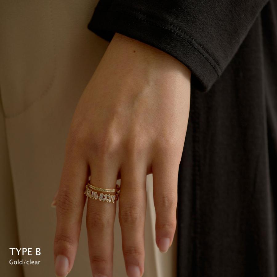 フリーサイズ リング ダブルライン キュービックジルコニア グリーン クオーツ クリア 8号 9号 10号 11号 12号 13号 14号 15号 16号 |  | 05