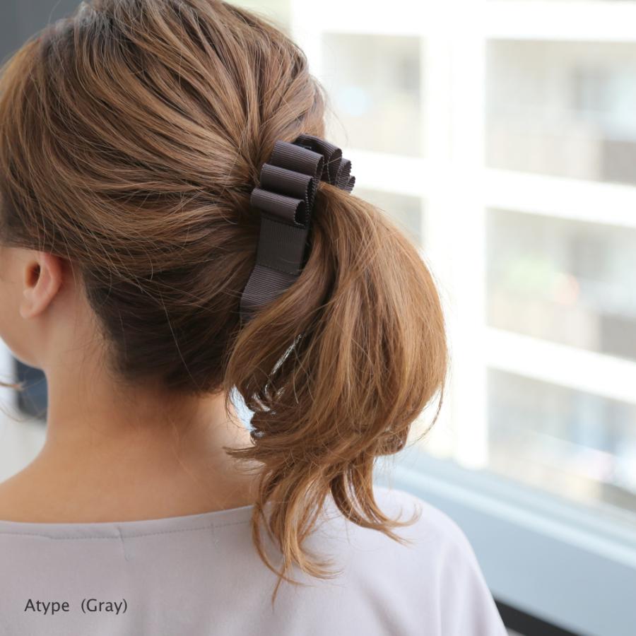 ボリュームリボン バナナクリップ オフィス カジュアル ヘアメイク ランキング ヘアアクセサリー トリプル 髪留め くすみ |  | 14
