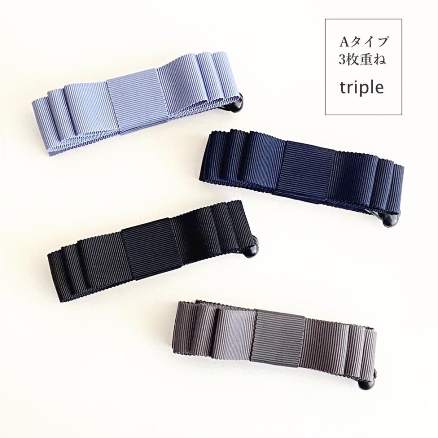 ボリュームリボン バナナクリップ オフィス カジュアル ヘアメイク ランキング ヘアアクセサリー トリプル 髪留め くすみ |  | 04