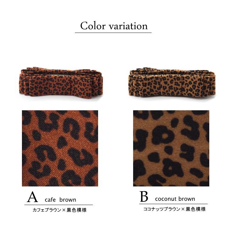 レオパード リボン バナナクリップ　レオパード柄 カジュアル シンプル フラット レパード |  | 16