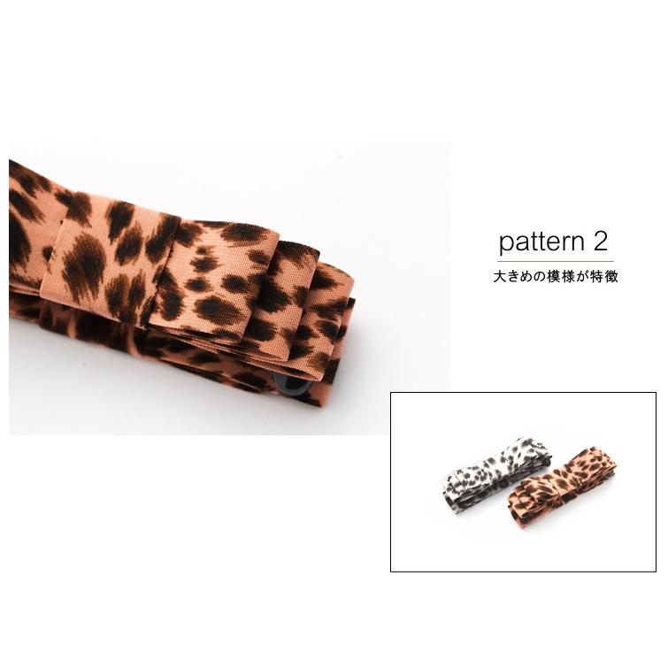 レオパード リボン バナナクリップ　レオパード柄 カジュアル シンプル フラット レパード |  | 09