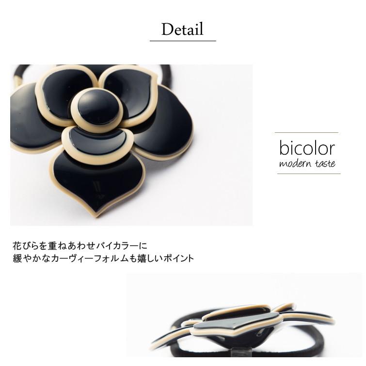 バイカラー フラワーヘアポニー ヘアゴム ローズ 薔薇 ポニー |  | 04