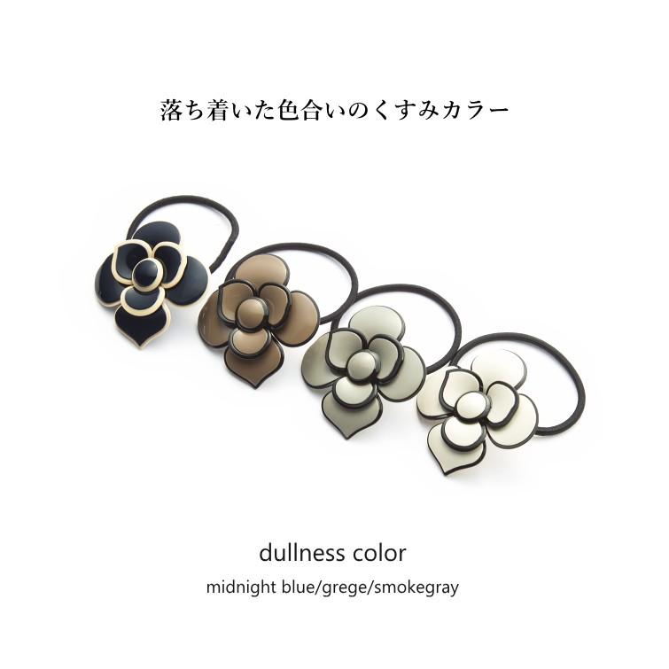 バイカラー フラワーヘアポニー ヘアゴム ローズ 薔薇 ポニー |  | 06